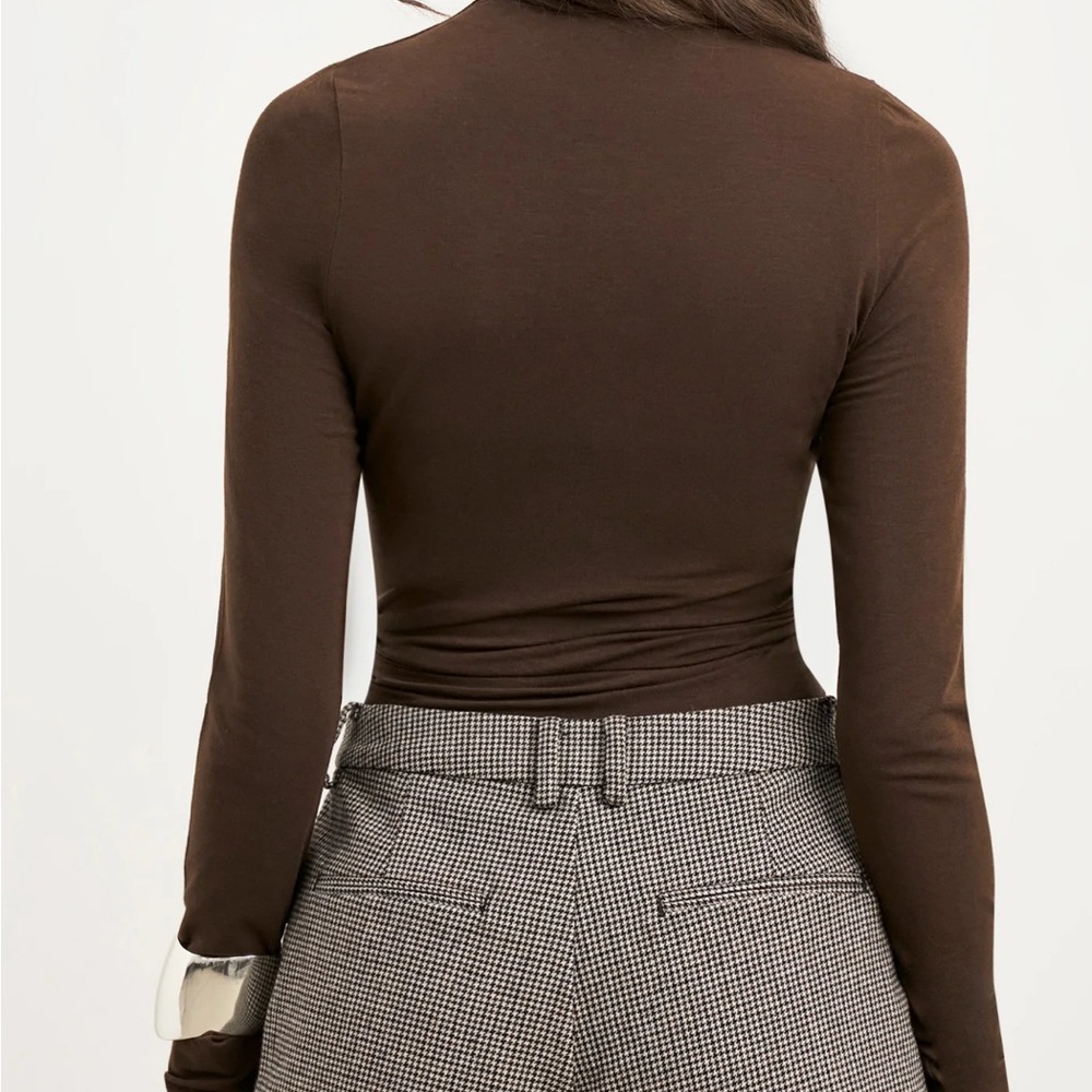 Tailored Mid Rise Micro Shorts Houndstooth - Picture 2 of 2